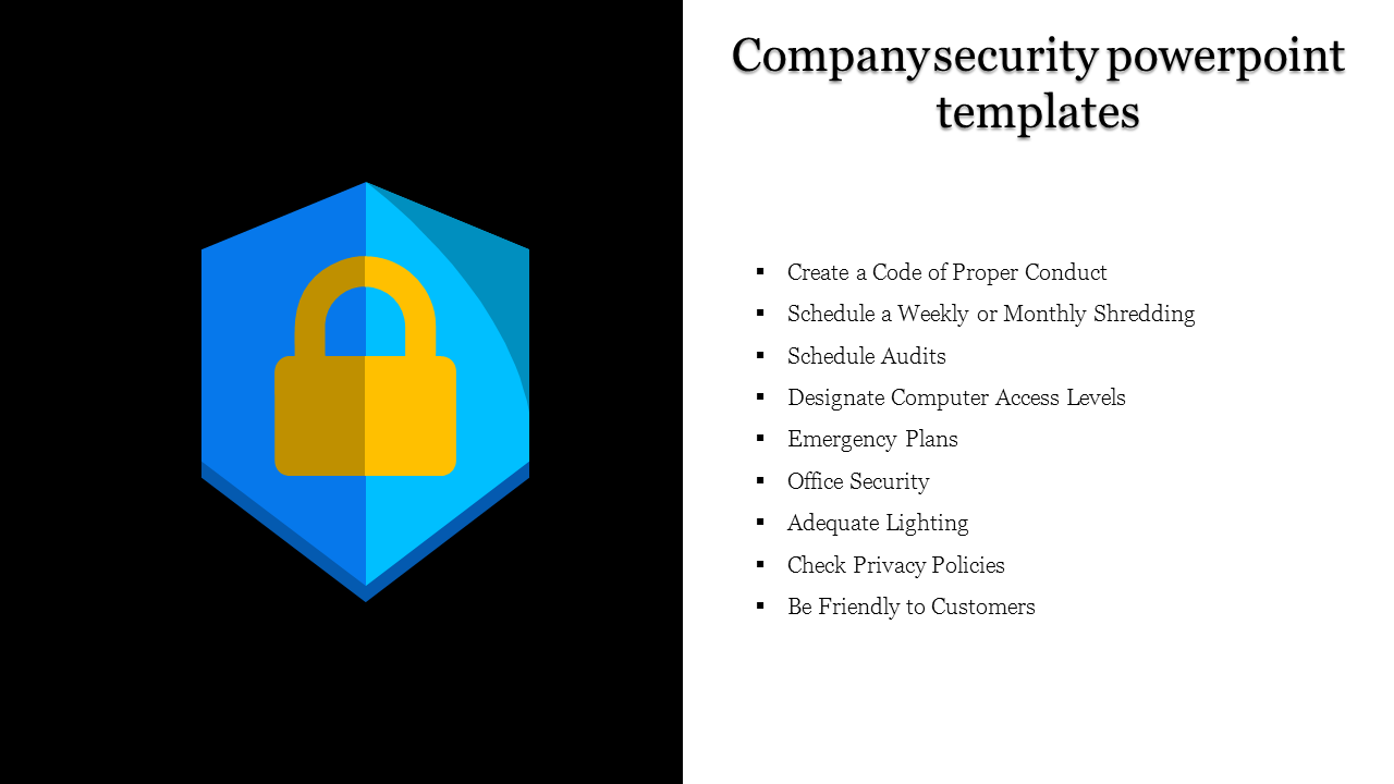 Company security powerpoint templates